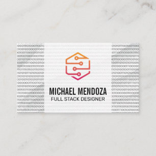 Binary Code Programming Tech Logo Business Card