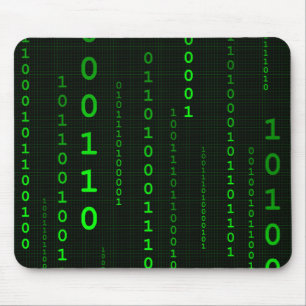 Binary Code square mousepad