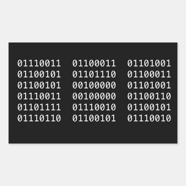 Binary code sticker (Front)