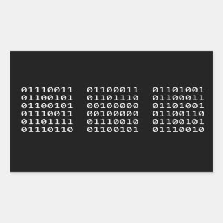 Binary code sticker