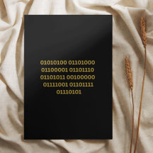Binary code Thank you card