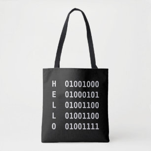 Binary Code Tote Bag