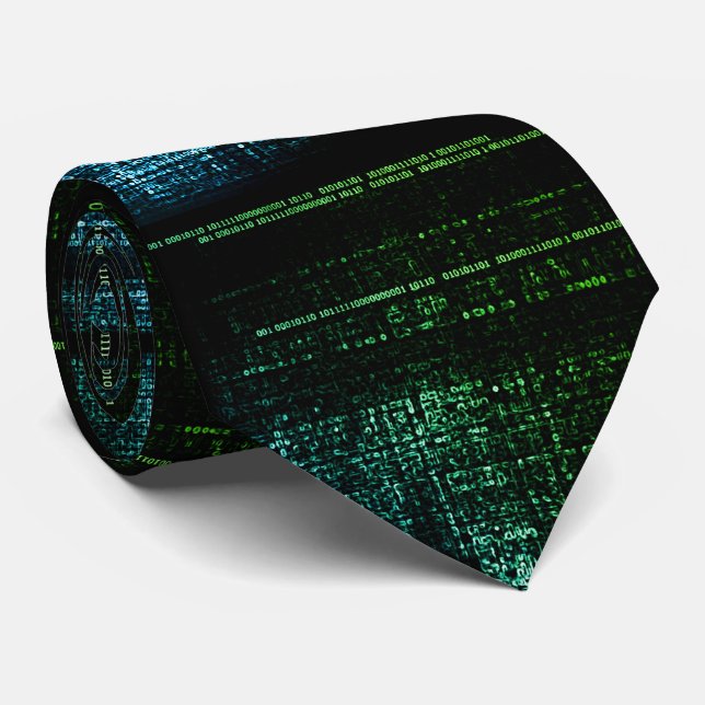 Binary Code View  Tie (Rolled)