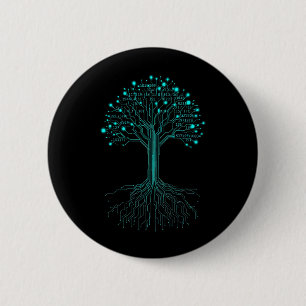 Binary Coding Programmer Graphic Design for Coders 6 Cm Round Badge