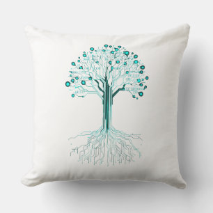 Binary Coding Programmer Graphic Design for Coders Cushion