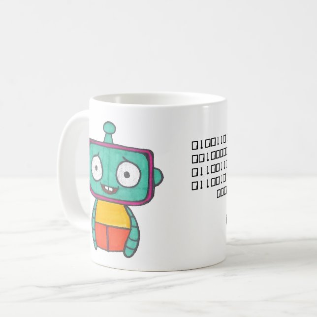 Binary Coffee Mug - Mmm, Coffee (Front Left)