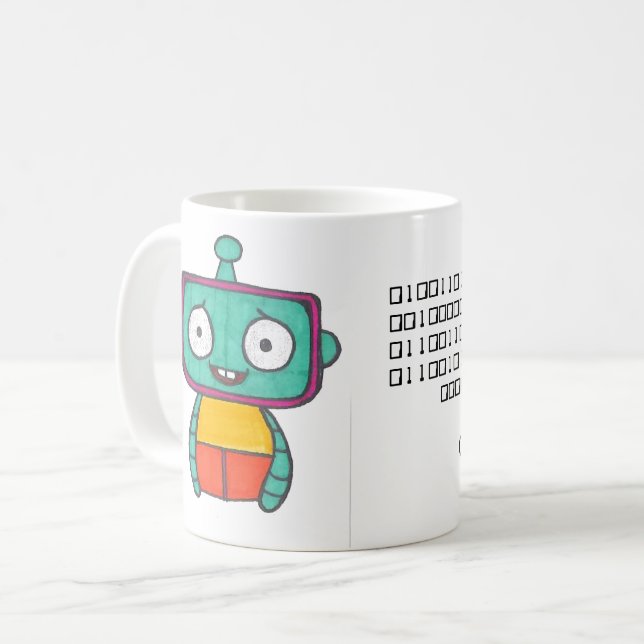 Binary Coffee Mug - Mmm, Coffee (Front Left)