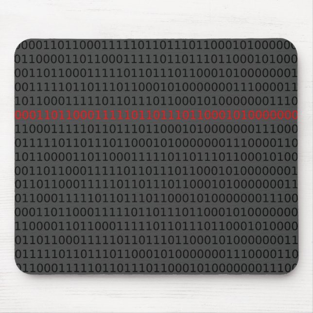 Binary Computer Code Programmer Teacher 0 and 1    Mouse Mat (Front)