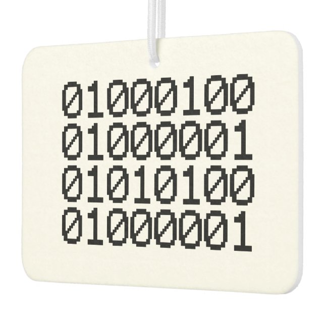 BINARY DATA CAR AIR FRESHENER (Left)