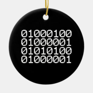 BINARY DATA CERAMIC TREE DECORATION