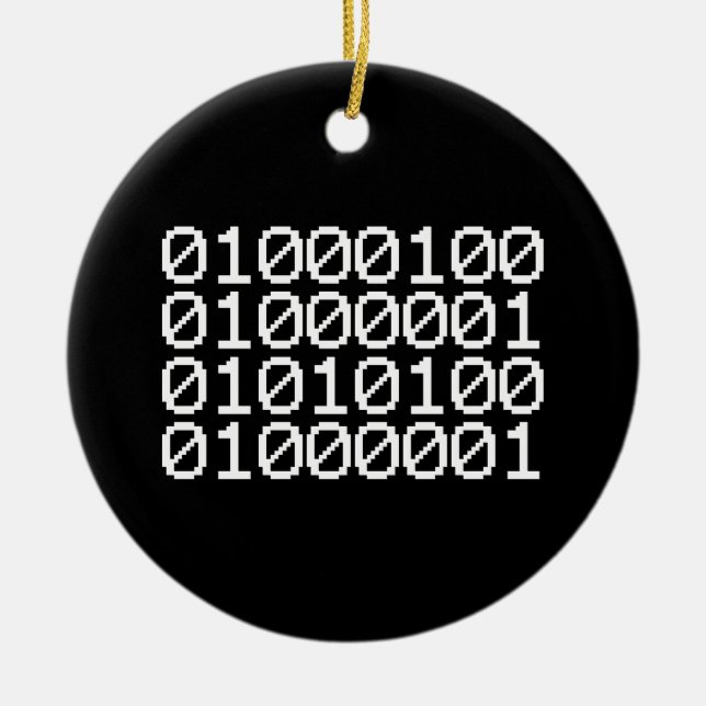 BINARY DATA CERAMIC TREE DECORATION (Front)