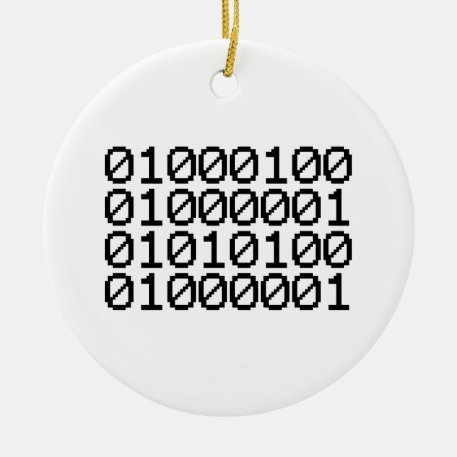 BINARY DATA CERAMIC TREE DECORATION (Front)
