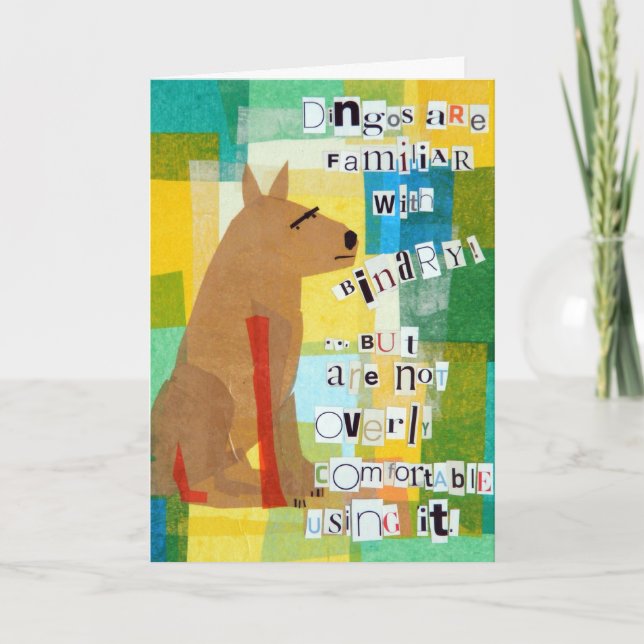 Binary Dingo Greeting Card (Front)