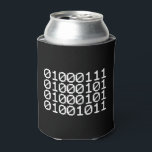 BINARY GEEK CAN COOLER<br><div class="desc">GEEK IN BINARY

Globe Trotters specialises in idiosyncratic imagery from around the globe. Here you will find unique Greeting Cards,  Postcards,  Posters,  Mousepads and more.</div>