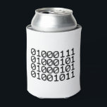 BINARY GEEK CAN COOLER<br><div class="desc">GEEK IN BINARY

Globe Trotters specialises in idiosyncratic imagery from around the globe. Here you will find unique Greeting Cards,  Postcards,  Posters,  Mousepads and more.</div>