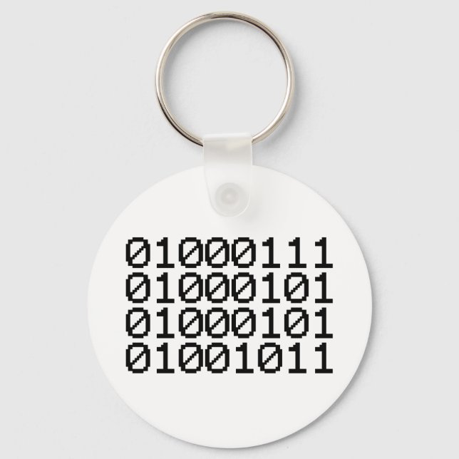 BINARY GEEK KEY RING (Front)