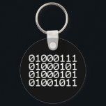 BINARY GEEK KEYCHAIN<br><div class="desc">GEEK IN BINARY

Globe Trotters specialises in idiosyncratic imagery from around the globe. Here you will find unique Greeting Cards,  Postcards,  Posters,  Mousepads and more.</div>