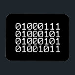 BINARY GEEK MAGNET<br><div class="desc">GEEK IN BINARY
Globe Trotters specialises in idiosyncratic imagery from around the globe. Here you will find unique Greeting Cards, Postcards, Posters, Mousepads and more.</div>