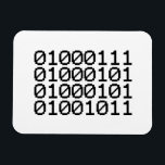 BINARY GEEK MAGNET<br><div class="desc">GEEK IN BINARY

Globe Trotters specialises in idiosyncratic imagery from around the globe. Here you will find unique Greeting Cards,  Postcards,  Posters,  Mousepads and more.</div>