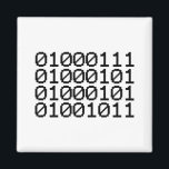 BINARY GEEK MAGNET<br><div class="desc">GEEK IN BINARY

Globe Trotters specialises in idiosyncratic imagery from around the globe. Here you will find unique Greeting Cards,  Postcards,  Posters,  Mousepads and more.</div>