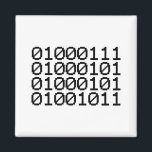 BINARY GEEK MAGNET<br><div class="desc">GEEK IN BINARY

Globe Trotters specialises in idiosyncratic imagery from around the globe. Here you will find unique Greeting Cards,  Postcards,  Posters,  Mousepads and more.</div>