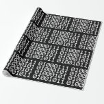 BINARY GEEK WRAPPING PAPER<br><div class="desc">GEEK IN BINARY
Globe Trotters specialises in idiosyncratic imagery from around the globe. Here you will find unique Greeting Cards, Postcards, Posters, Mousepads and more.</div>