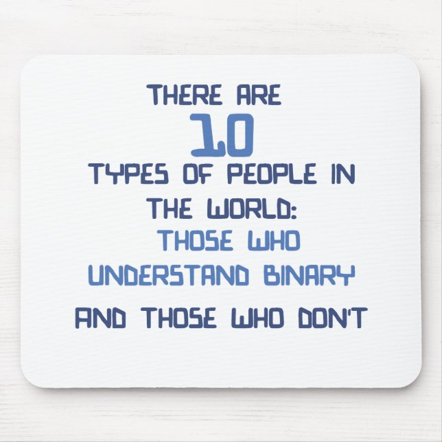 binary joke mouse mat (Front)
