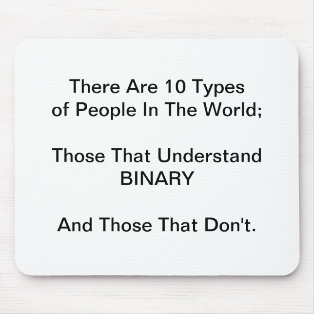 Binary Mouse Pad (Front)