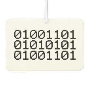 BINARY MUM CAR AIR FRESHENER