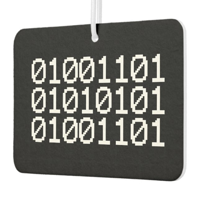 BINARY MUM CAR AIR FRESHENER (Left)