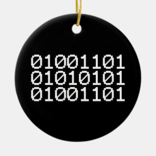 BINARY MUM CERAMIC TREE DECORATION