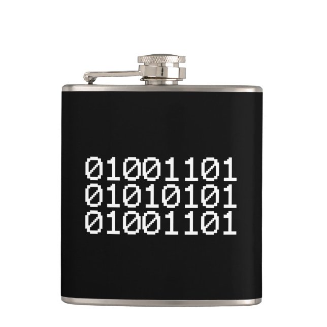 BINARY MUM HIP FLASK (Front)