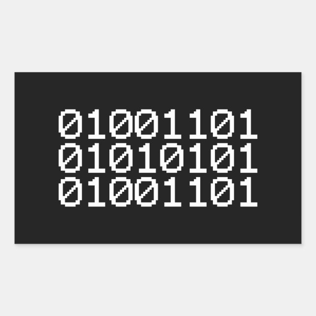 BINARY MUM RECTANGULAR STICKER (Front)