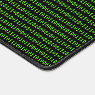 Binary Ones Zeroes - Retro Computer Nerd Theme Desk Mat