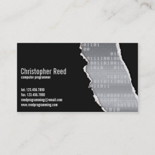 Binary Rip - Grey Business Card