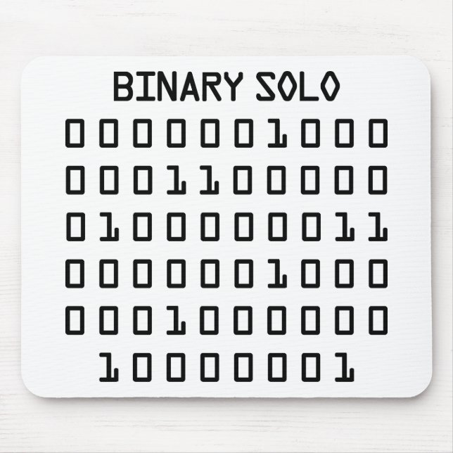 Binary Solo Mouse Mat (Front)