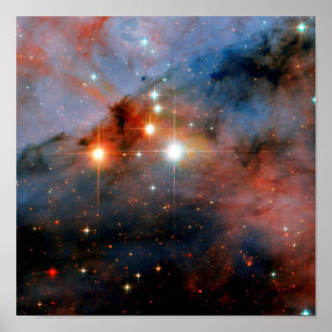 Binary Stars WR 25 & Tr16-244 - Hubble Space Photo Poster