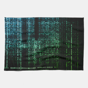 Binary Symphony Kitchen Towel - Art Meets Tech