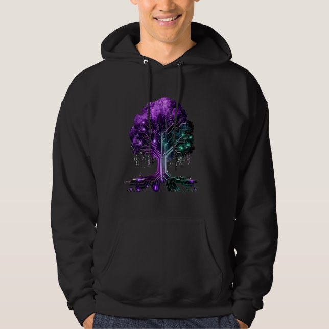 Binary Tree Coder Computer Programmer Design Hoodie (Front)