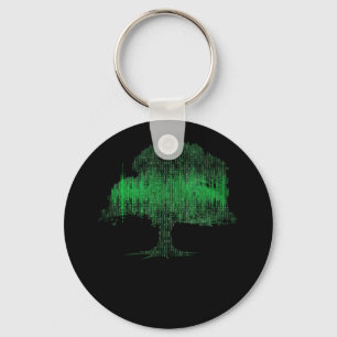 Binary Tree Coding Computer Programmer Key Ring
