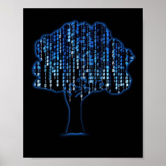 Binary Tree Coding Computer Programmer Poster (Front)