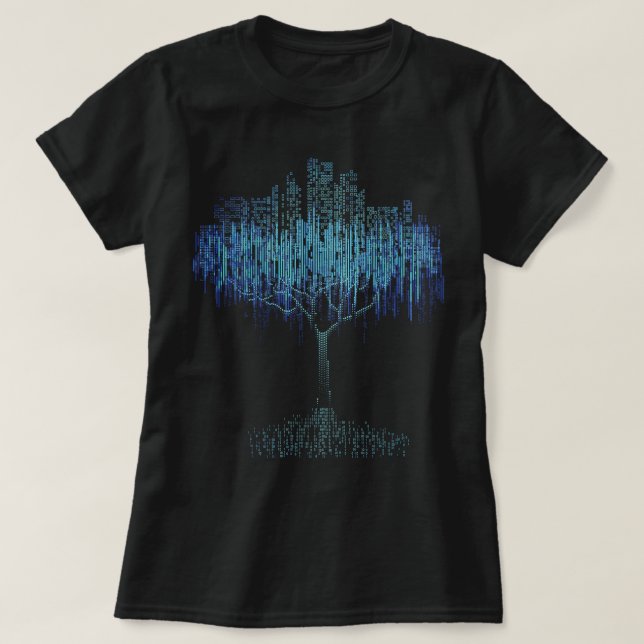 Binary Tree Coding Computer Programmer T-Shirt (Design Front)