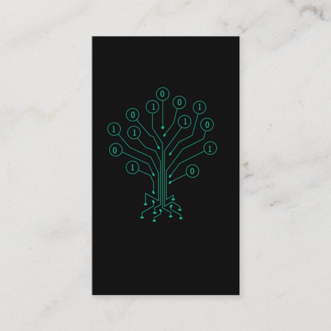 Binary Tree Coding Computer Science Programming Business Card (Front)