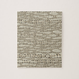 Binary Trendy Funky Nerd Nerdy Geek Retro Jigsaw Puzzle