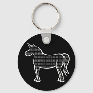 Binary Unicorn Key Ring