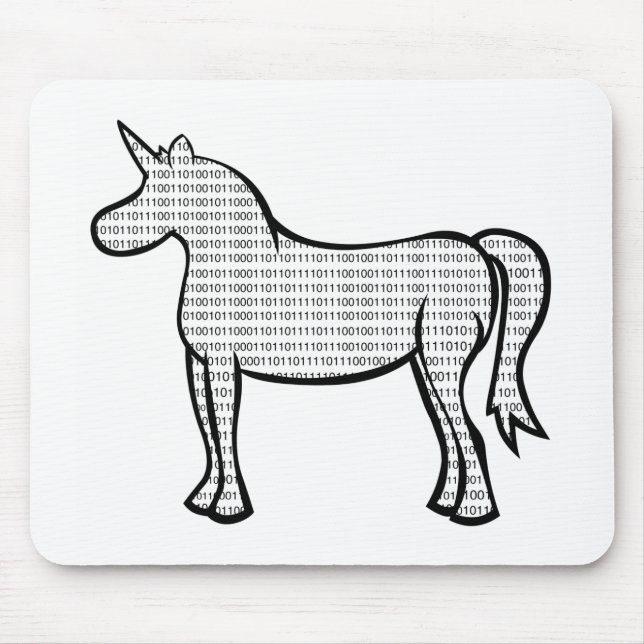 Binary Unicorn Mouse Mat (Front)