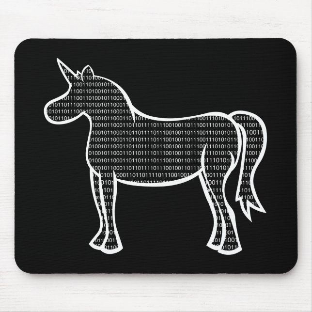 Binary Unicorn Mouse Mat (Front)