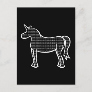 Binary Unicorn Postcard