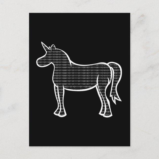 Binary Unicorn Postcard (Front)