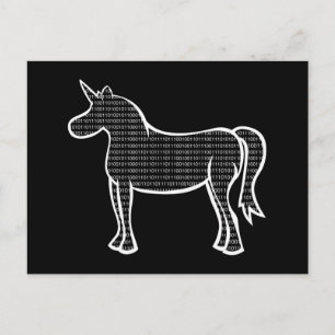 Binary Unicorn Postcard